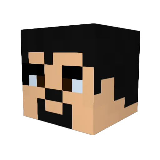 B3njy06 Minecraft avatar head, 3D render