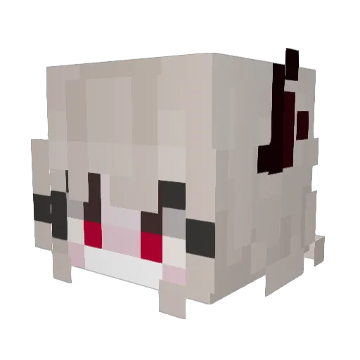 B3nn3P Minecraft avatar head, 3D render