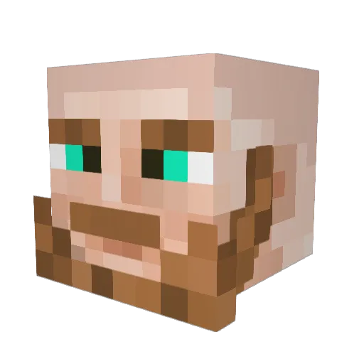 B3pp3r Minecraft avatar head, 3D render