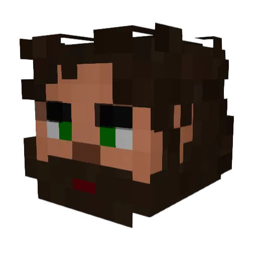 B3rdhu24 Minecraft avatar head, 3D render