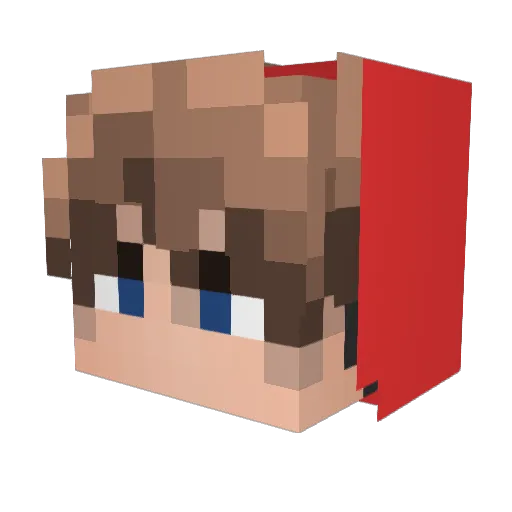B3rlinS Minecraft avatar head, 3D render