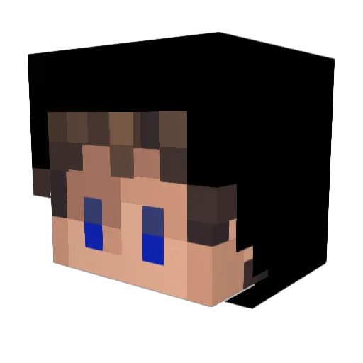 B3rn3rCH Minecraft avatar head, 3D render
