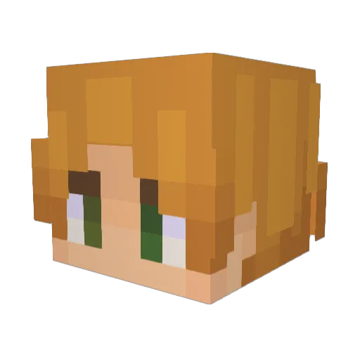 B3rw1n Minecraft avatar head, 3D render