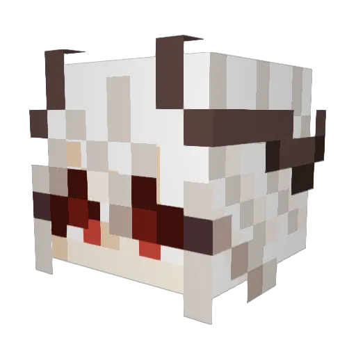 B3tah3 Minecraft avatar head, 3D render