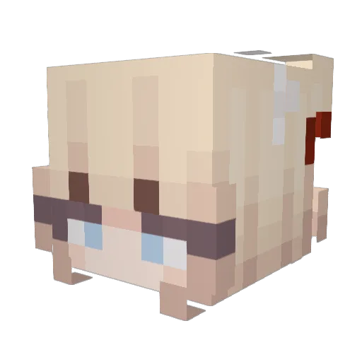 B3xD Minecraft avatar head, 3D render