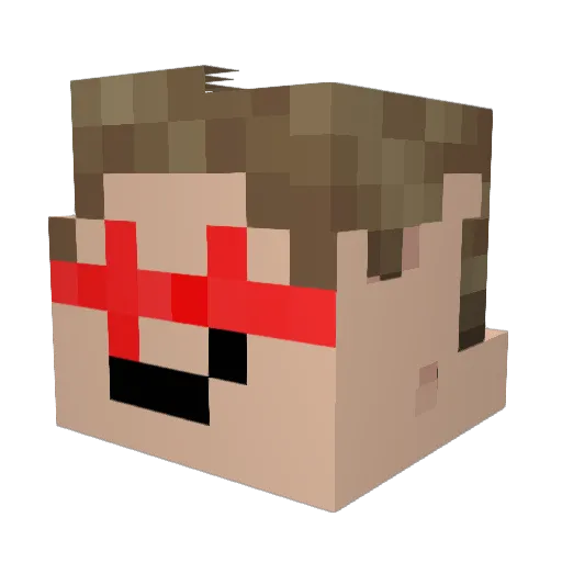 B457EDD Minecraft avatar head, 3D render