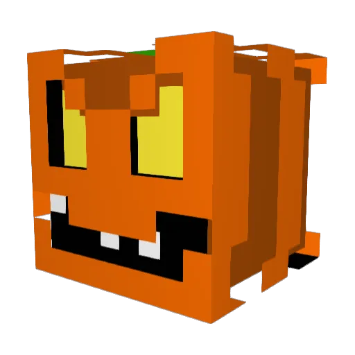 B49949N Minecraft avatar head, 3D render
