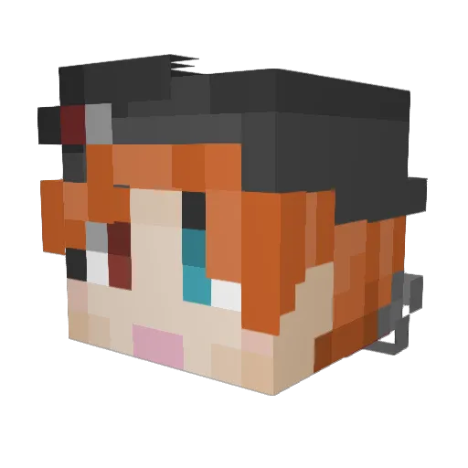 B4ILEYS Minecraft avatar head, 3D render