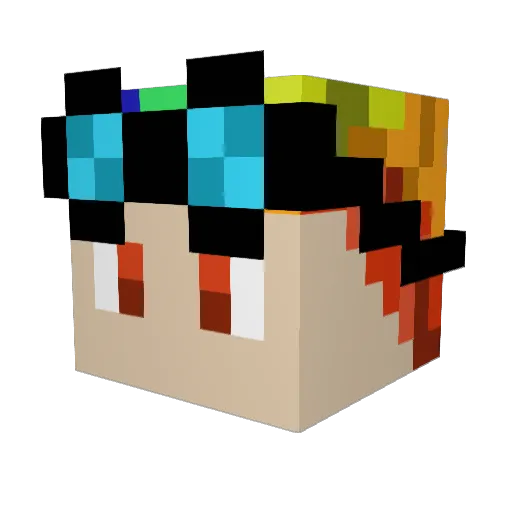 B4RRET Minecraft avatar head, 3D render