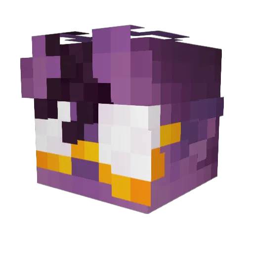 B4TTRY4C1D Minecraft avatar head, 3D render