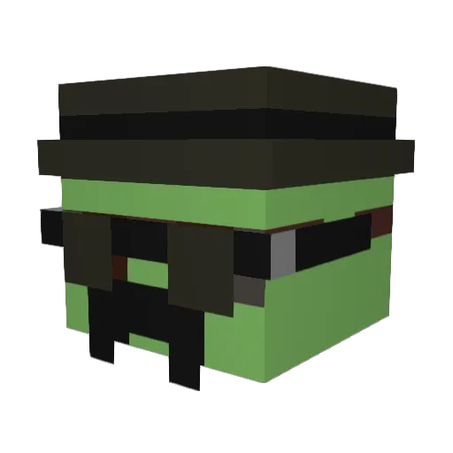 B4bol_ Minecraft avatar head, 3D render