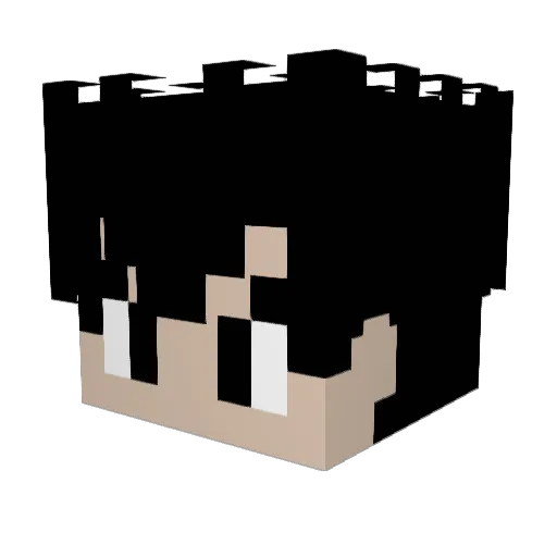B4kingSoda Minecraft avatar head, 3D render