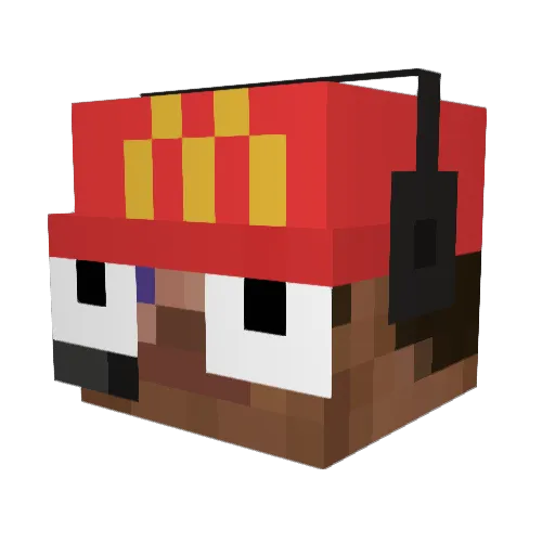 B4ldrian Minecraft avatar head, 3D render