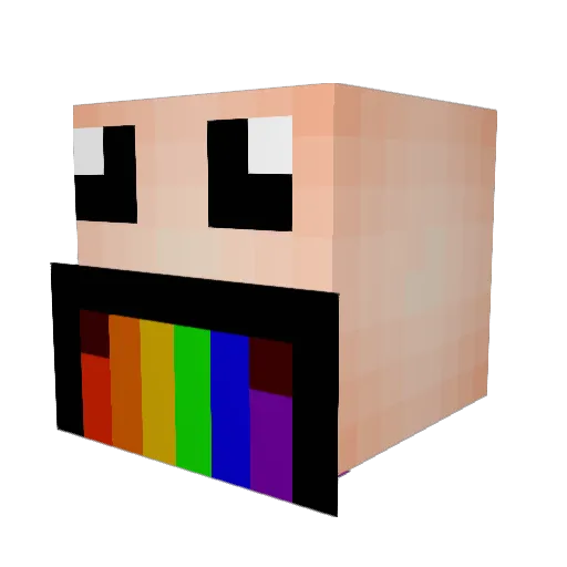 B4lusi Minecraft avatar head, 3D render
