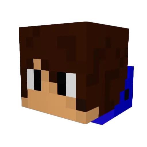 B4n2 Minecraft avatar head, 3D render