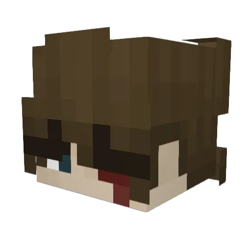B4ndito_real Minecraft avatar head, 3D render