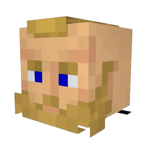 B4rr Minecraft avatar head, 3D render