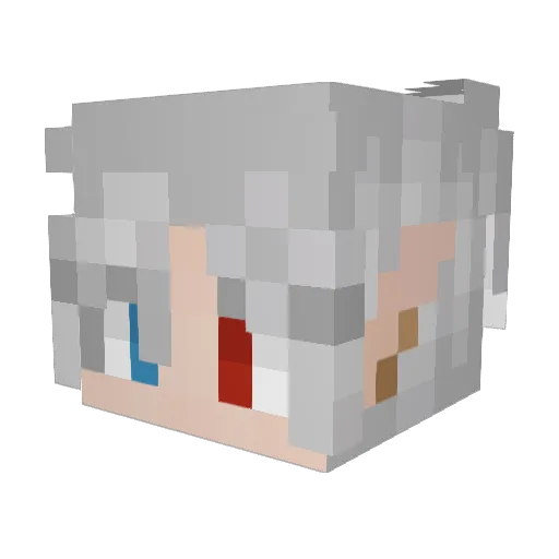 B4sHxU Minecraft avatar head, 3D render