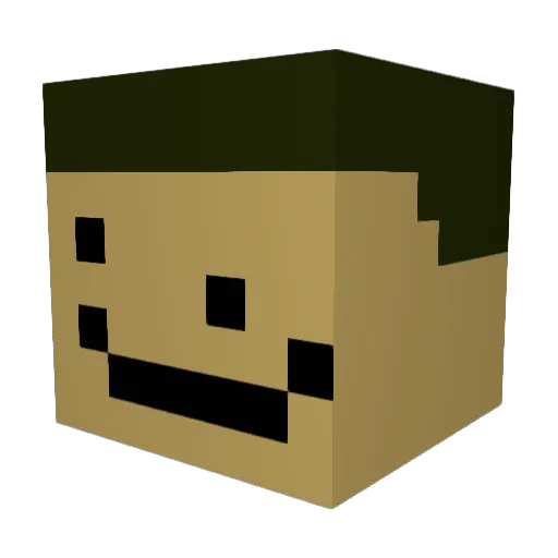 B4xton Minecraft avatar head, 3D render