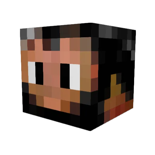 B5NJ4 Minecraft avatar head, 3D render