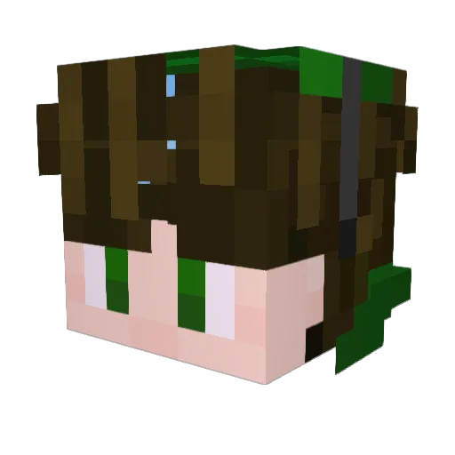 B612_11 Minecraft avatar head, 3D render
