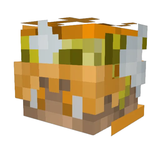 B7ockyApp7e Minecraft avatar head, 3D render