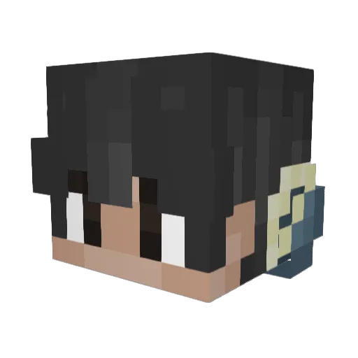 B7or Minecraft avatar head, 3D render