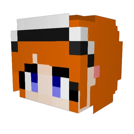 B8six Minecraft avatar head, 3D render
