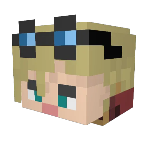 B9314 Minecraft avatar head, 3D render