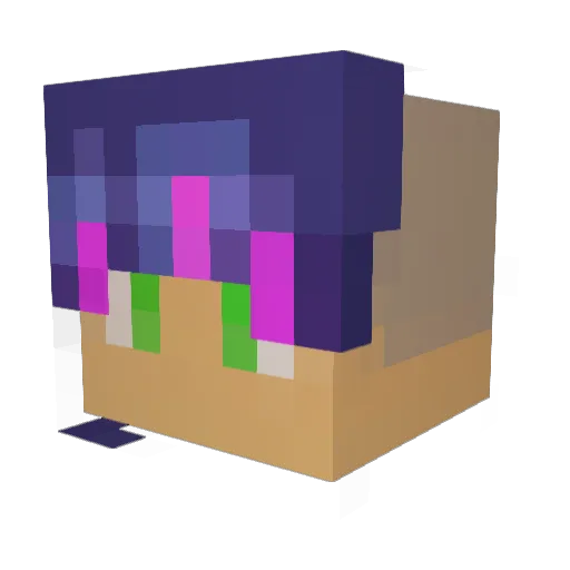 BA0ZiE Minecraft avatar head, 3D render