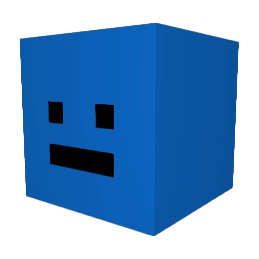 BA722 Minecraft avatar head, 3D render