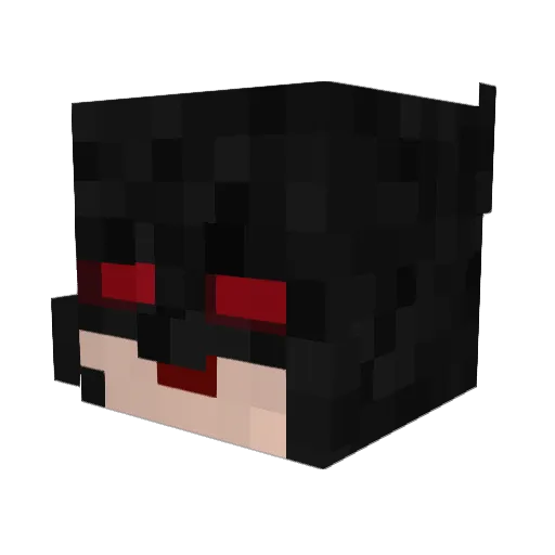 BAATMAAN Minecraft avatar head, 3D render