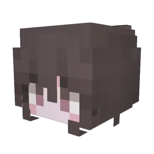 BABABELL Minecraft avatar head, 3D render