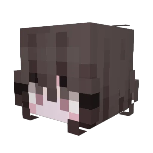 BABABELL Minecraft avatar head, 3D render