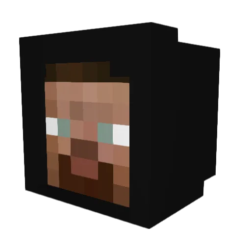 BABALOHA Minecraft avatar head, 3D render