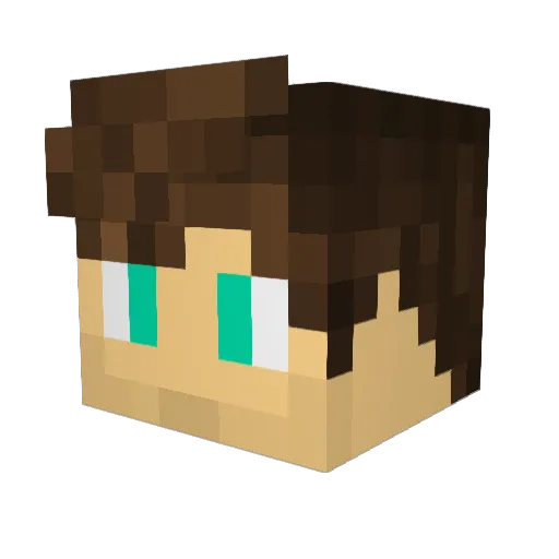 BABAVAFI Minecraft avatar head, 3D render