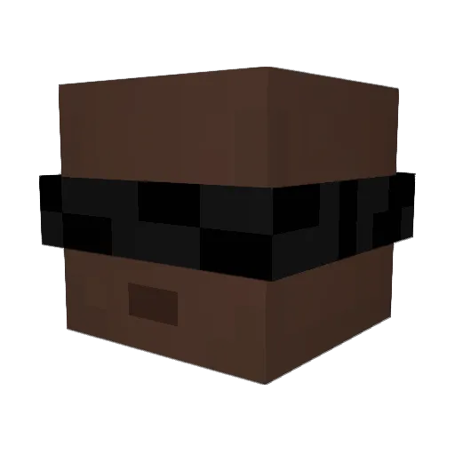 BABY20081007 Minecraft avatar head, 3D render
