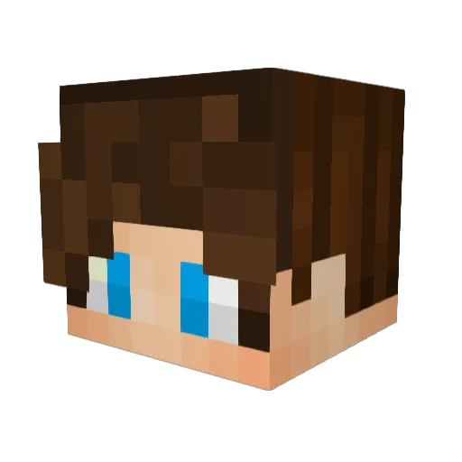 BABYDINOSAUR Minecraft avatar head, 3D render