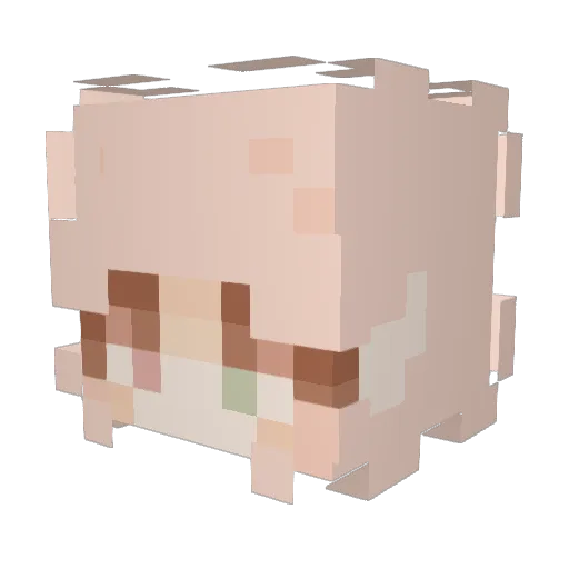 BABZSofia Minecraft avatar head, 3D render