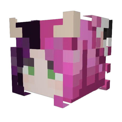 BABlackmore Minecraft avatar head, 3D render