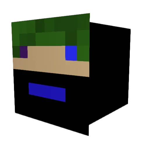 BAD3R Minecraft avatar head, 3D render