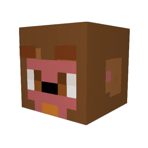 BADAD0 Minecraft avatar head, 3D render