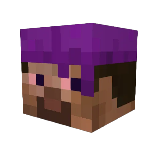 BADADINERO Minecraft avatar head, 3D render