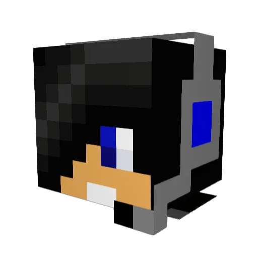 BADAGAMER Minecraft avatar head, 3D render
