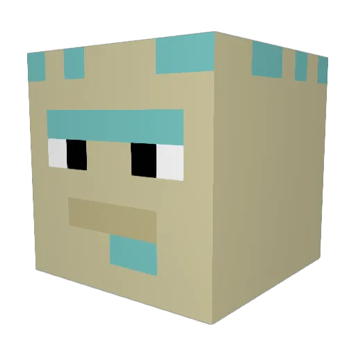 BADGER710 Minecraft avatar head, 3D render
