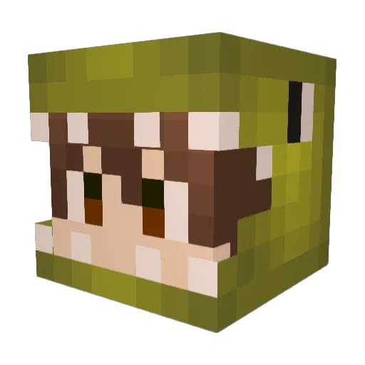 BADHetun Minecraft avatar head, 3D render