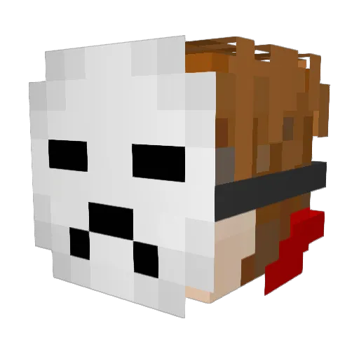 BADWOLF_YT Minecraft avatar head, 3D render