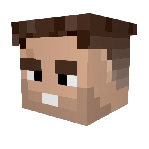 BADxFATHER Minecraft avatar head, 3D render
