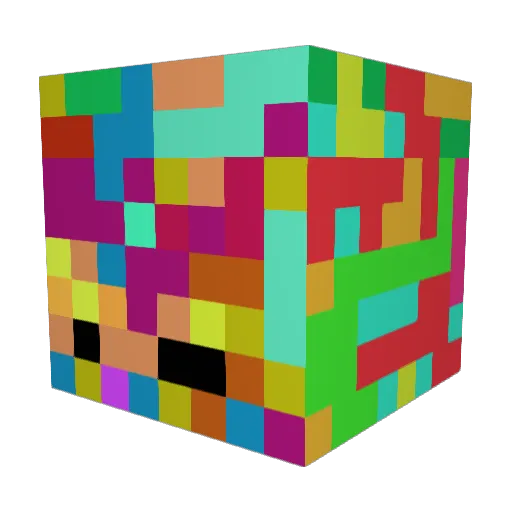 BAG541 Minecraft avatar head, 3D render