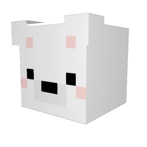 BAGELINAA Minecraft avatar head, 3D render